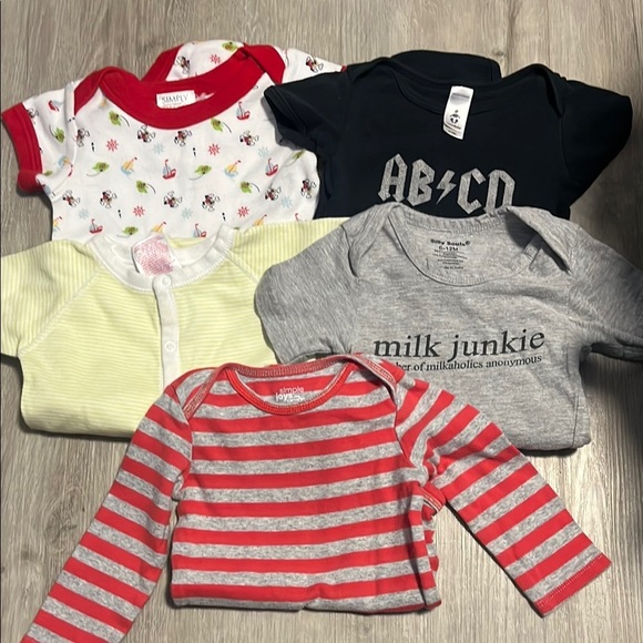 Other - 2/$20 Baby Onesies Set - Stripes and Graphic Prints